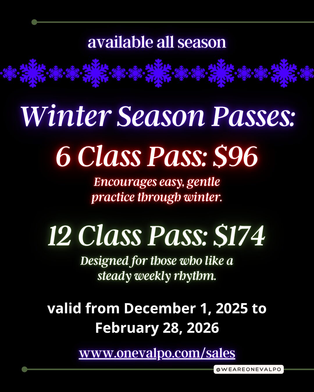 winter seasonal offerings